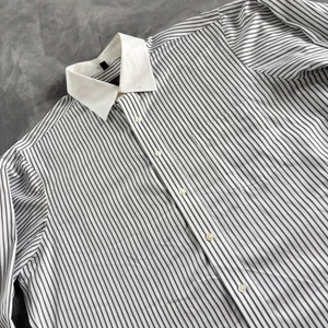 Camicia elegante uomo Donald Trump Signature Collection a righe colletto bianco 17 34-35 - Foto 1 di 9