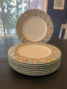 VILLEROY BOCH TWIST ALEA LIMONE 1748 Set Of 8 Service Charger Plates Switch - Picture 1 of 3
