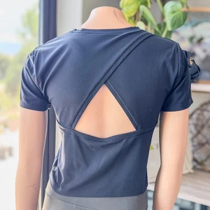 Athleta, Camiseta Negra Transcend Espalda Abierta, Mujer Mediana, Ropa Deportiva - Imagen 1 de 9
