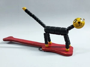 Juguete articulado vintage Fisher Price Pop-Up negro Kritter Critter gatito gato - Imagen 1 de 8
