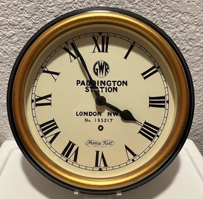 "Estación de paddington gwr Londres NW Thomas Kent 1AA Vidrio Madera 8,75"" Mantiene el tiempo de colección" Foto 1 de 4