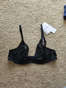 Sujetador para mujer Calvin Klein transparente Marquisette sin forro 36A negro - NUEVO - Imagen 1 de 4