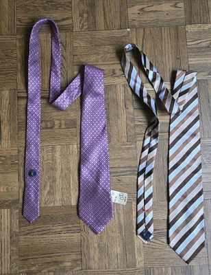 Vtg Ermenegildo Zenga Silver 100% SILK TIE Handmade Italy Bergdoff Goodman NWT & - Image 1 of 4