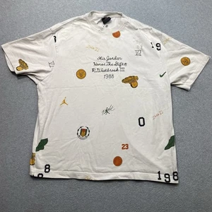 Jordan Honor The Gift White T-Shirt Men’s Sz XL Graphic Thrashed Distressed - Picture 1 of 9