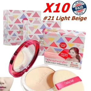 10X Powder Magic Face Glutathione SPF50 PA+++ Whitening Oil Control #21 Light Be - Picture 1 of 6