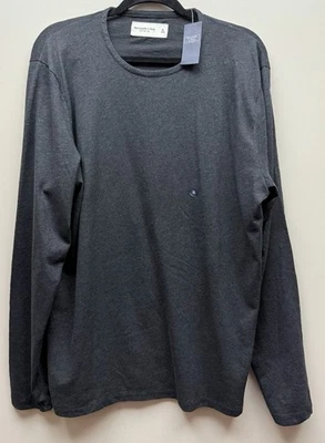 NEW Abercrombie Fitch Men’s Long Sleeve Soft A&E Gray T-Shirt Sz. XL - Image 1 of 4