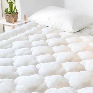 GRT Bamboo Cooling Mattress Pad Cover King Size Extra Thick Quilted Fitted Mattr - Picture 1 of 6