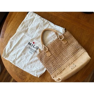 Borsa a tracolla Milo Canada in pelle di cervo intrecciata borsa antipolvere borsa boho marrone - Foto 1 di 10