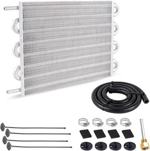 Kit Enfriador de Transmisión de Tubo y Aleta de 8 Pasas Universal de 5/16" Aluminio - Imagen 1 de 6