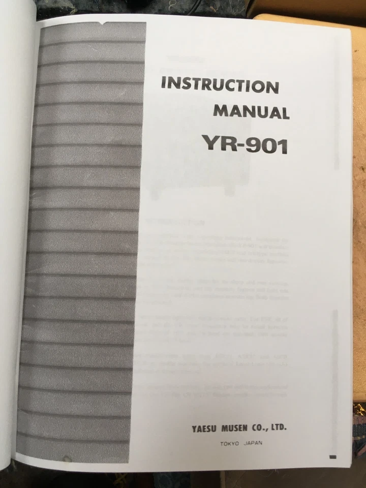 YAESU YR-901 СЧИТЫВАТЕЛЬ АЗБУКИ МОРЗЕ 27 СТРАНИЦ РУКОВОДСТВО И СХЕМА CW/RTTY, БЕСПЛАТНАЯ ДОСТАВКА - Изображение 1 из 1