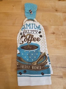 NEU! Küchentuch mit Kaffeemotiv (volle Größe) mit Aufhängering - Bild 1 von 3