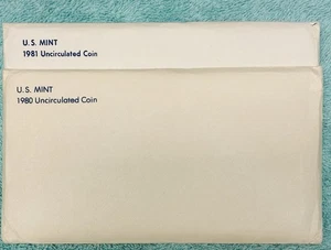 1980-81 P+D US Mint Sets OGP Uncirculated - 26 Pristine Coins In Original Cello - Picture 1 of 5