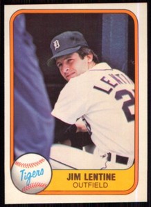 1981 Fleer Jim Lentine Rookie Detroit Tigers #476