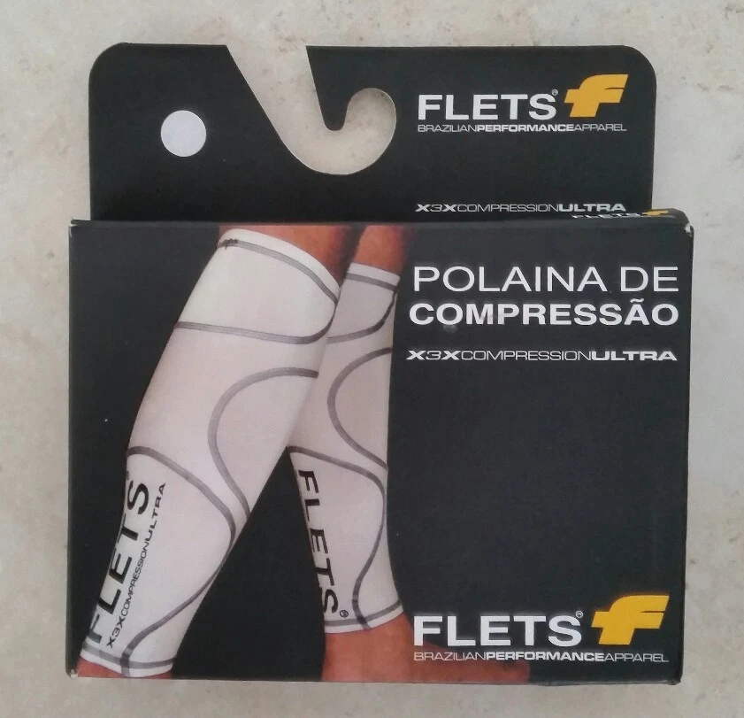 Flets X3X Compression Ultra Ultralight Calf Leg Sleeves Guards White XS Unisex - Image 1 of 1