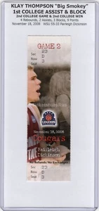 Klay Thompson 1st COLLEGE ASSIST & BLOCK ROOKIE WSU Cougars 11/18/08 Full Ticket - Picture 1 of 12