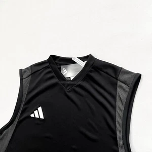 $50 NWT Men's ADIDAS Black Sleeveless Training Jersey Tank Top Tee Shirt LARGE - Picture 1 of 9
