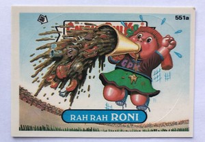 Garbage Pail Kids Topps Sticker Original Series 14 1988 Rah Rah Roni 551a