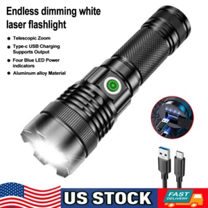 Torcia LEP 30W torcia super luminosa caccia luce bianca batteria integrata US - Foto 1 di 22