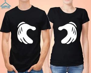 COPPIA T-SHIRT - CUORE - Mani cartone animato super carino coppia AMORE - Foto 1 di 12
