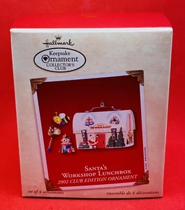 Santa's Workshop Lunchbox Hallmark Keepsake Ornament MIB 2002 Club Edition - Picture 1 of 6