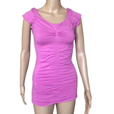 Top Zella Manga Gorra Acanalado Ropa Deportiva Rosa Talla S Foto 1 de 4