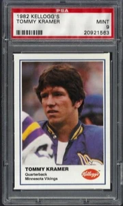 1982 Kelloggs Tommy Kramer Minnesota Vikings PSA 9 MINT 20921563 - Picture 1 of 2