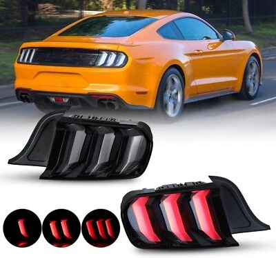 Tail Lights for Ford Mustang 2015-2020 GT V6 Coupe Smoked LED Lamp Left+Right - Image 1 of 4