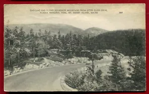 Acadia Mt Desert National Park Cadillac Flying Squadron Mountains Maine Postcard - Picture 1 of 2