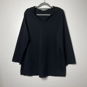 Croft and Barrow schwarzer Langarm Schwimmen Cover Up Hoodie Gr. L - Bild 1 von 6