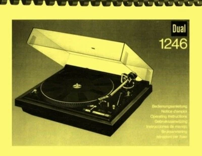Tocadiscos Dual 1246 MANUAL DEL PROPIETARIO y MANUAL DE SERVICIO Foto 1 de 3