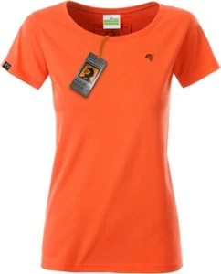 JAN 8007 Damen Bio Baumwolle Girlie T-Shirt Coral Orange Rot COMPANIEER Frauen . - Bild 1 von 5