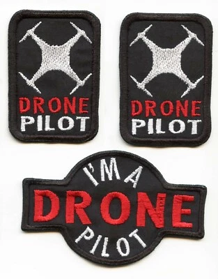 DRONE PILOT - 3 Patch Set #1 - DJI Mavic Phantom Inspire Mini 3 Pro Quadrocopter - Bild 1 von 4