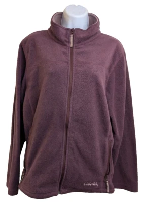 Cabela's. women's, full zip, fleece jacket, purple, size L - Image 1 of 3