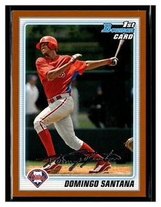 2010 Bowman #BP40 Domingo Santana Prospects Orange #/250 - Picture 1 of 2