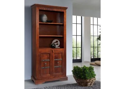 Kolonial Landhaus Stil Schrank Regal Wohnzimmerschrank Akazienholz massiv - Bild 1 von 4