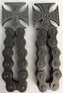 West Coast Choppers Apribottiglie Ferro Croce Logo Moto Catena Birra Bar x 2 - Foto 1 di 4