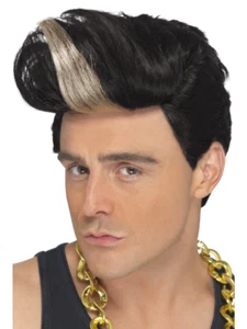 90s 1990s Vanilla Ice Rapper Singer Streaked Wig Adult Mens Fancy Dress Accessor - Picture 1 of 1