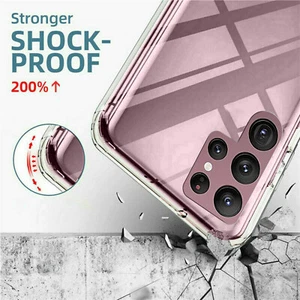 For Samsung S25/S24/S23/S22/Note20 360 Fullbody Screen Cover Clear TPU+PC Case - Picture 1 of 9