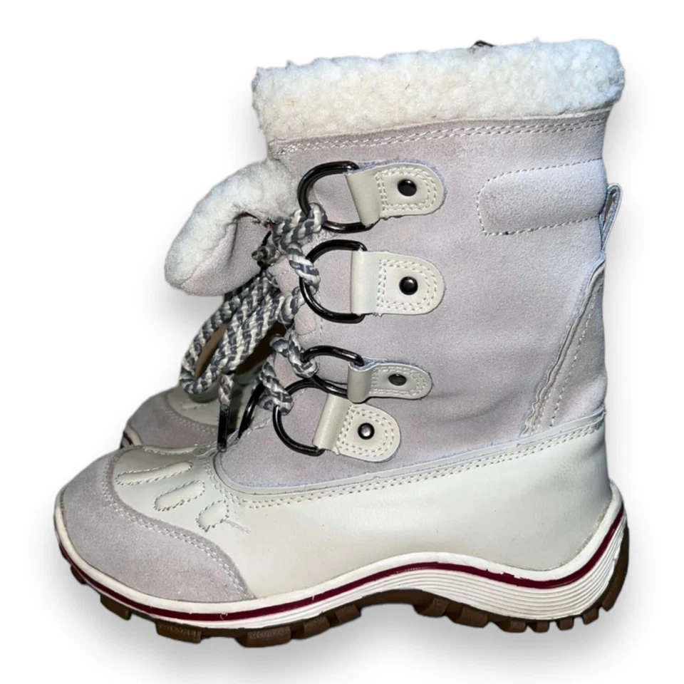 Pajar Alina Round Toe Waterproof Winter Boots White Leather Women's 6-6.5 - Image 1 of 4