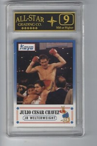 JULIO CESAR CHAVEZ 1991 KAYO PROTOTYPE #1 ASG 9 NEAR MINT OR HIGHER