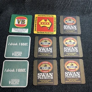 Beer Cardboard Coasters XXXX VB Swan Lager Goat Beer - In Good Condition - Picture 1 of 3