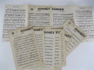 1945 "Goosey Gander" Big Band Jazz Chart Sheet Music 14 Parts Woody Herman - Picture 1 of 2