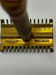 Vintage Bronze/Goldfarbener Gillette Sicherheitsrasierer - Bild 1 von 5