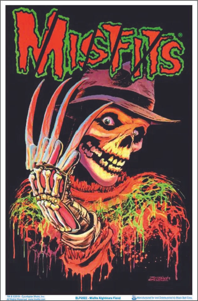 Scorpio Posters BLP2022 Misfits Nightmare Fiend Blacklight Poster