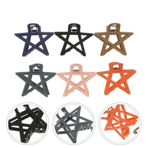 6pcs Star Hair Clips Hair Claw Clips Hair Barrettes Star Hairpins Women Hair - Picture 1 of 11