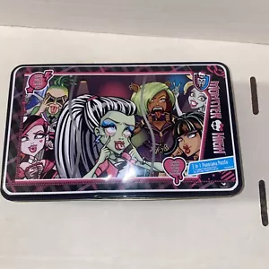 Puzzle Monster High vintage 2012 in una scatola di latta di Mattel 3 n 1 puzzle panoramico 211 pezzi - Foto 1 di 8