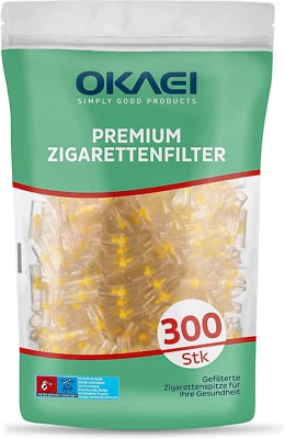 OKAEI Wiederverwendbare Zigarettenfilter - 300Er Set Anti-Teer Plastik Aufsatz,  - Bild 1 von 4