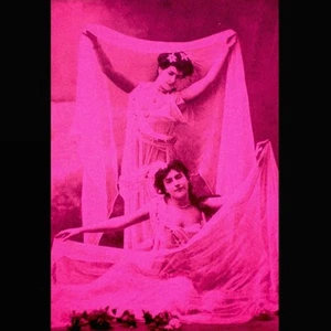 Art Deco 1920s Arcade Exhibit Card Antique French Lithograph Paris Maidens VTG - Picture 1 of 3