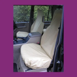 Land Rover Discovery Series 1 Tailored Waterproof Beige Sand Front Seat Covers - Picture 1 of 2