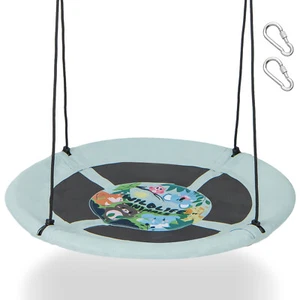 40" Saucer Tree Swing with Adjustable Hanging Ropes Necessary Hardware for Kids - Picture 1 of 10